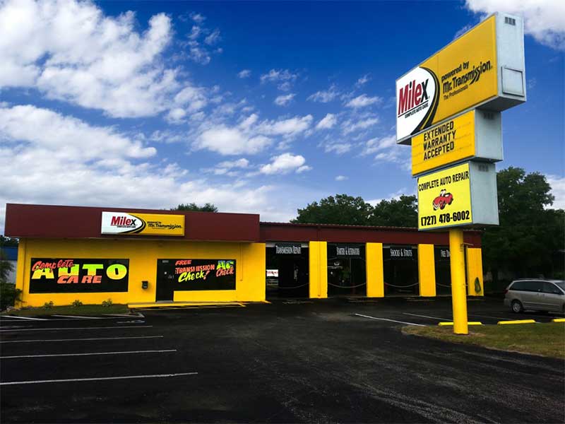 Mr. Transmission - Milex Complete Auto Care - Holiday, FL - The Shop outside